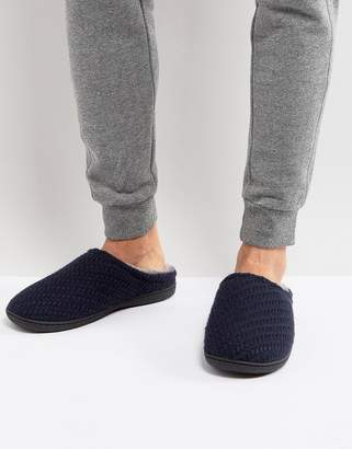 Dunlop Knitted Slip On Slippers
