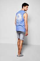 Thumbnail for your product : boohoo Skinny Fit Light Grey Denim Shorts in Mid Length