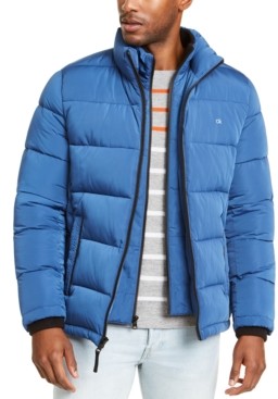 calvin klein full zip puffer coat