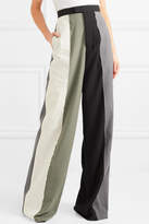 Thumbnail for your product : Rick Owens Striped Cotton-twill Wide-leg Pants - Gray