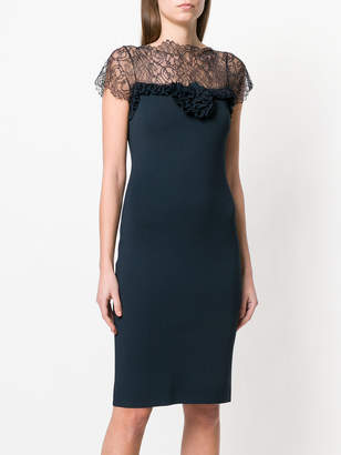 Blumarine lace-detail fitted dress