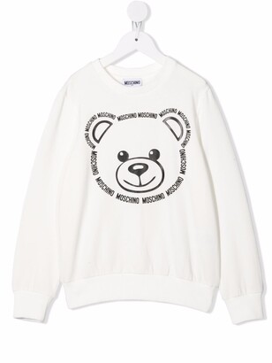 MOSCHINO BAMBINO Teddy Bear-Motif Cotton Sweatshirt