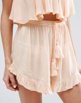 Thumbnail for your product : ASOS Design Flutter Beach Short With Frill Co-Ord
