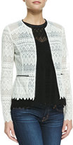 Thumbnail for your product : Nanette Lepore Journey Lace Contrast-Hem Jacket