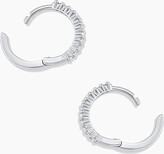 Thumbnail for your product : Gorjana 14K White Gold Diamond Pavé 11Mm Huggies Earring