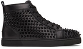 Thumbnail for your product : Christian Louboutin Black Louis Spikes High-Top Sneakers