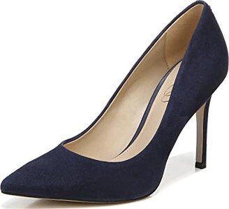 navy pumps wide width