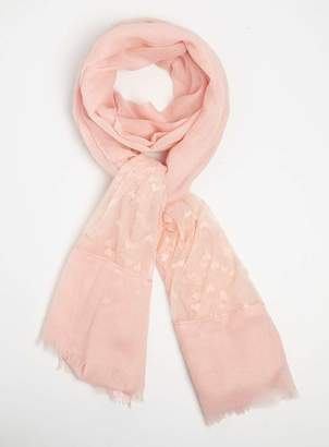 Pink Heart Mesh Scarf
