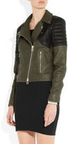 Thumbnail for your product : Faith Connexion Two-tone textured-leather biker jacket