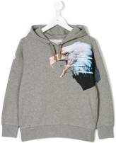 Thumbnail for your product : Marcelo Burlon County of Milan Kids eagle print hoodie