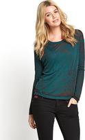 Thumbnail for your product : Superdry Orange Sewn Blackened Burnout Top