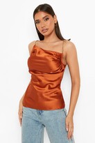 Thumbnail for your product : boohoo Chain Detail Ruched Cami Top