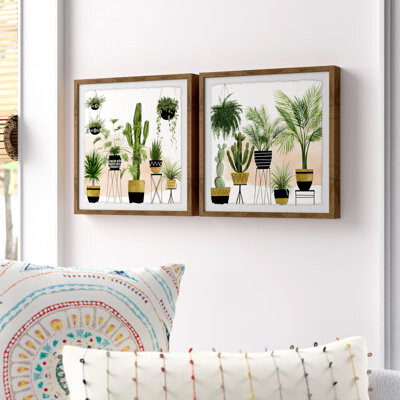 Mistana 'Indoor Oasis Diptych' 2 Piece Framed Print Set