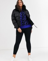 Thumbnail for your product : Koko short padded coat with faux fur trim