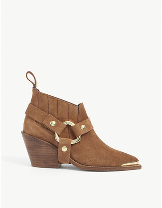 Zadig & Voltaire N'Dricks suede heeled ankle boots