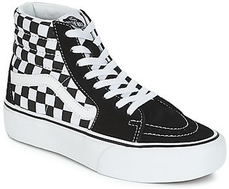 vans white and black high tops