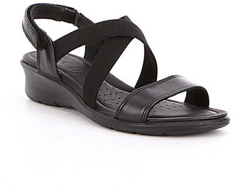 Ecco Women's Felicia Leather & Elastic Casual Hook-and-Loop Sandals