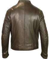 Thumbnail for your product : Forzieri Men's Dark Brown Genuine Leather Motorcycle Jacket