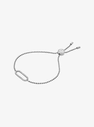 Michael Kors Pave Silver-Tone Slider Bracelet