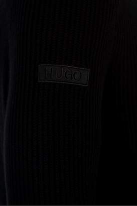 HUGO By Boss 'Somael' Ribbed Knitted Jumper Black