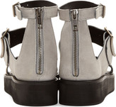 Thumbnail for your product : Helmut Lang Grey Suede Three Strap Sediment Sandals