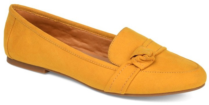 mustard flat shoes