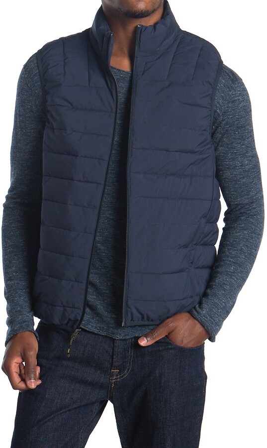 navy down vest