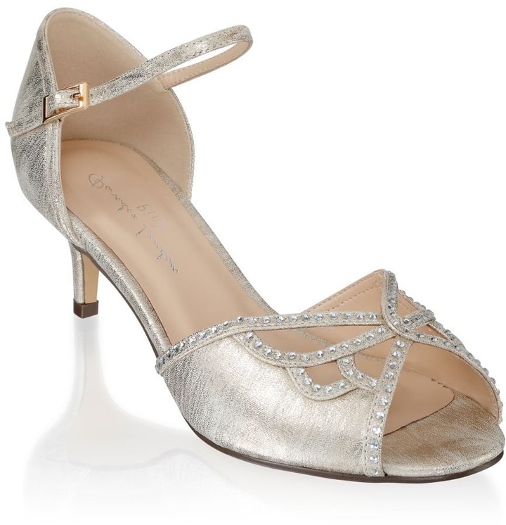 wide fit gold heels uk