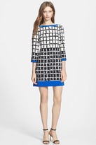 Thumbnail for your product : Eliza J Print Contrast Trim Stretch Jersey Shift Dress