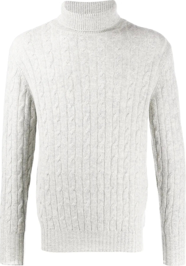 mens chunky cable knit turtleneck sweater