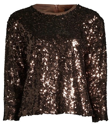 bronze sequin top