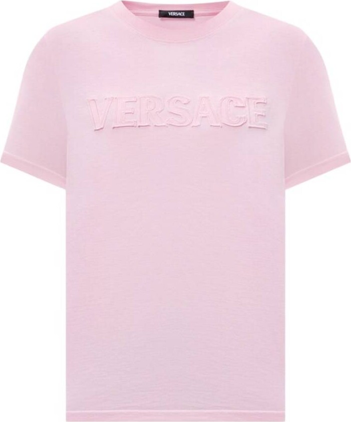 Versace Logo-Applique Crewneck T-Shirt