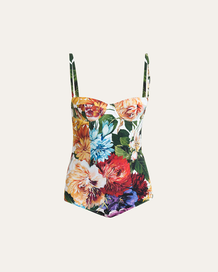 Dolce & Gabbana St Fiori Bouquet One-Piece Swimsuit