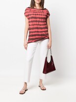 Thumbnail for your product : Malo Tie-Dye Print Cap-Sleeve Knitted Top