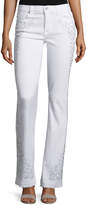 Thumbnail for your product : 7 For All Mankind Truly NM Embellished Boot-Cut Jeans, White