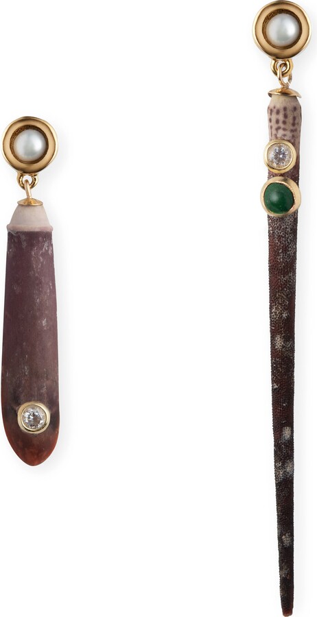 Eliou Spina Mismatched Drop Earrings