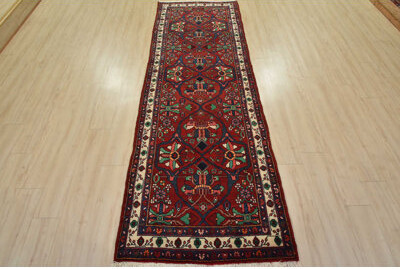 Bloomsbury Market Vintage Tribal Runner 3’7” X 10' Red Wool Hand-Knotted Oriental Rug