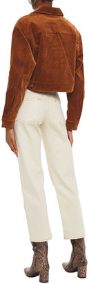 Ganni Cropped Cotton-blend Corduroy Jacket