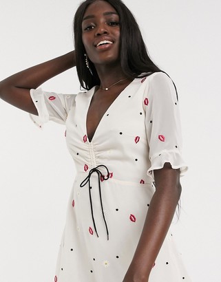 finders keepers bella button down mini dress