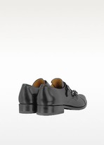 Thumbnail for your product : Forzieri Italian Handcrafted Black Leather Monk Strap Shoes