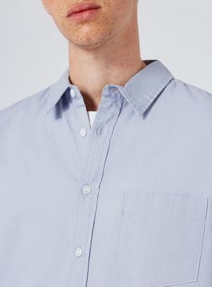 Topman Men's Long Sleeve Oxford Shirt
