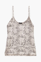 Thumbnail for your product : ATM Anthony Thomas Melillo Snake-print Silk-charmeuse Camisole