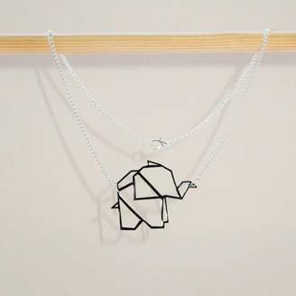 R & E ( q u i e t l y c r e a t i v e ) Geometric Baby Origami Elephant Necklace