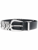 Thumbnail for your product : Diesel Metal Overlay leather belt