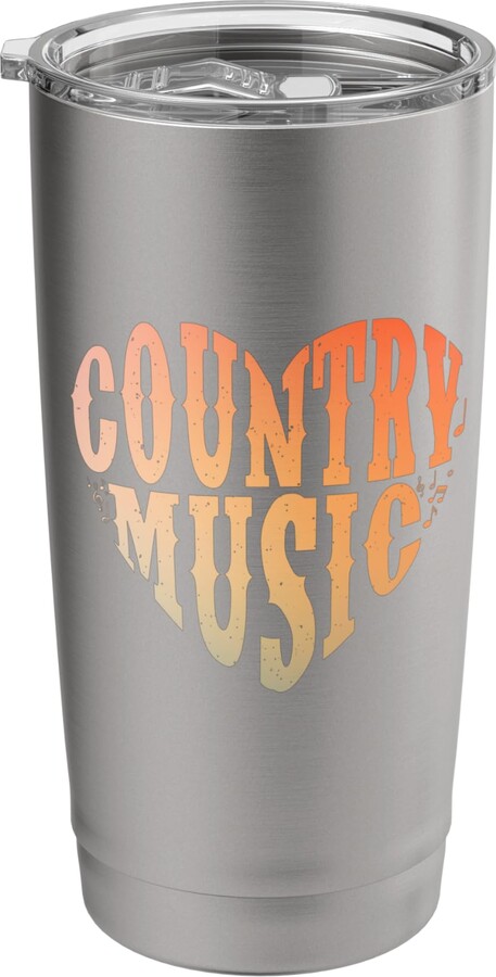 Country Music Gift Country Concert Accessories Cute Country Music Art For Men Women Concert Country Music Stainless Steel Insulated Tumbler
