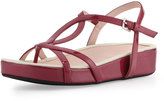 Thumbnail for your product : Taryn Rose Argent Patent Strappy Sandal, Magenta