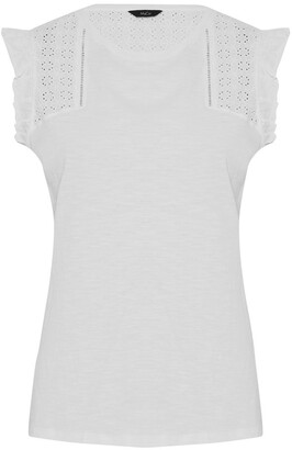 M&Co Broderie frill top