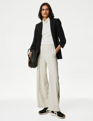 Crepe Relaxed Single Breasted Blazer, M&S Collection