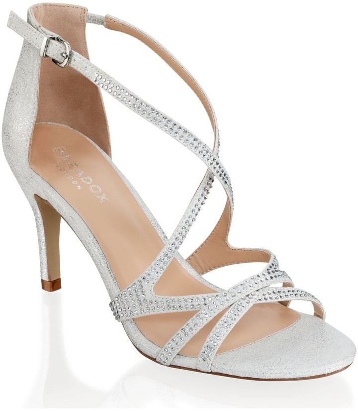 cheap silver low heels