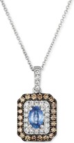 Thumbnail for your product : LeVian Blueberry Sapphire (3/8 ct. t.w.) & Diamond (1/2 ct. t.w.) 18" Pendant Necklace in 14k White Gold
